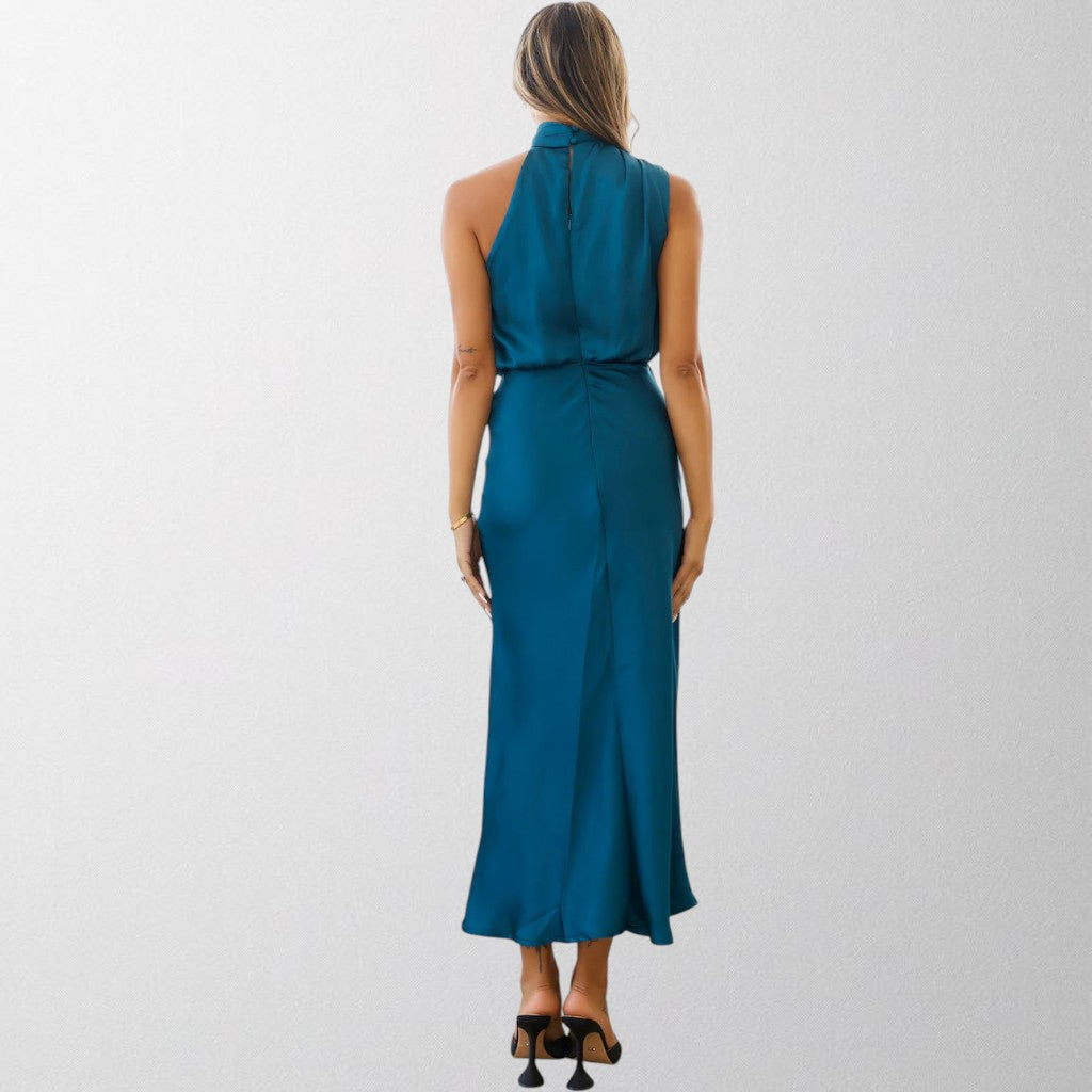 Mary - Timeless Satin Halter Dress