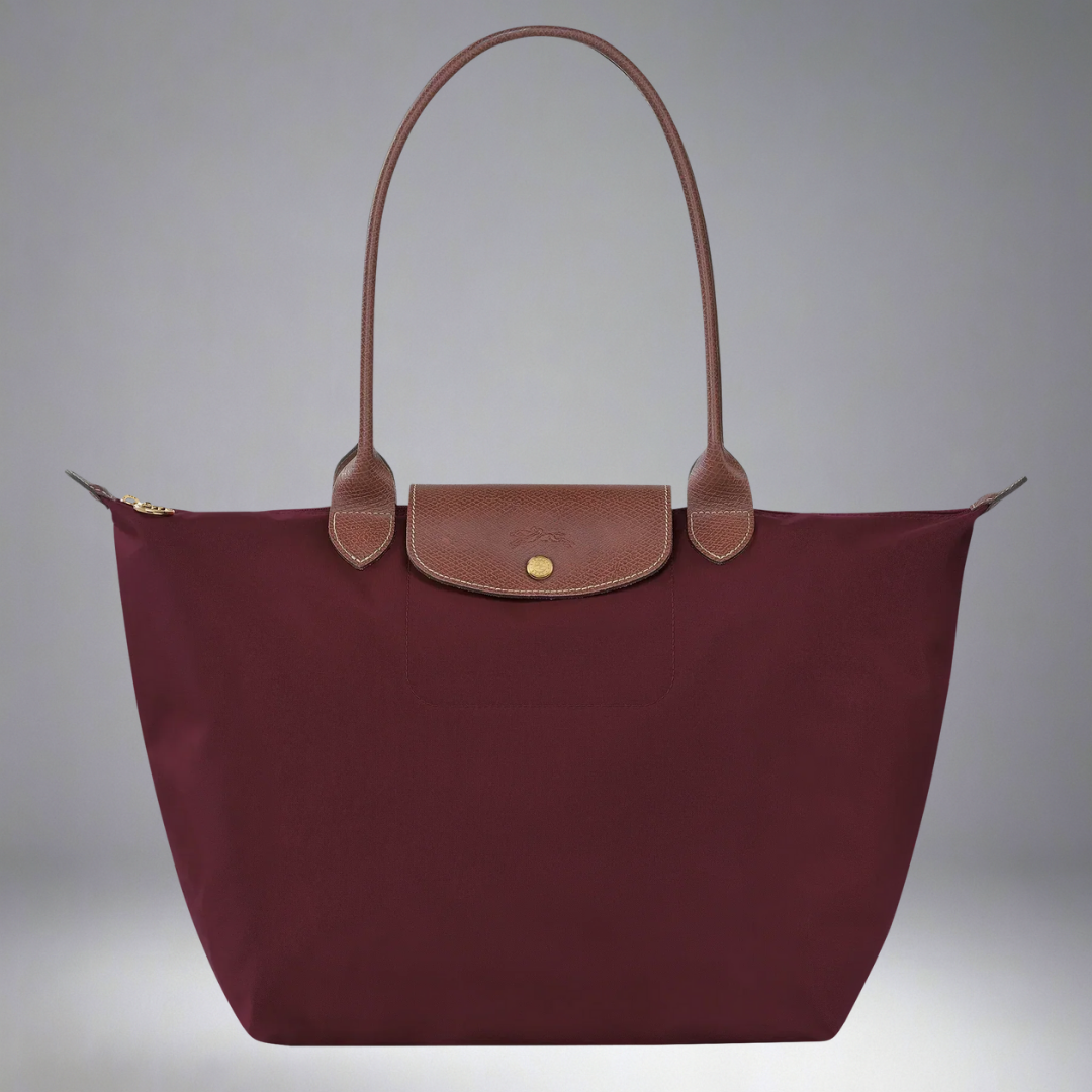 Longchamp - Large Le Pliage Tote, Burgundy