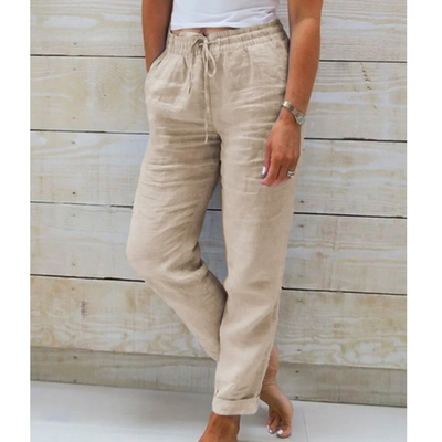 Eleonor - High-Quality Breathable Linen Stretch Trousers