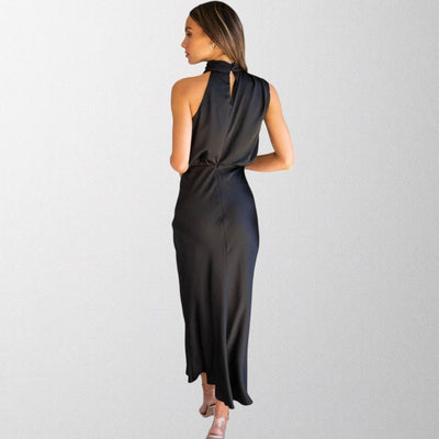 Mary - Timeless Satin Halter Dress