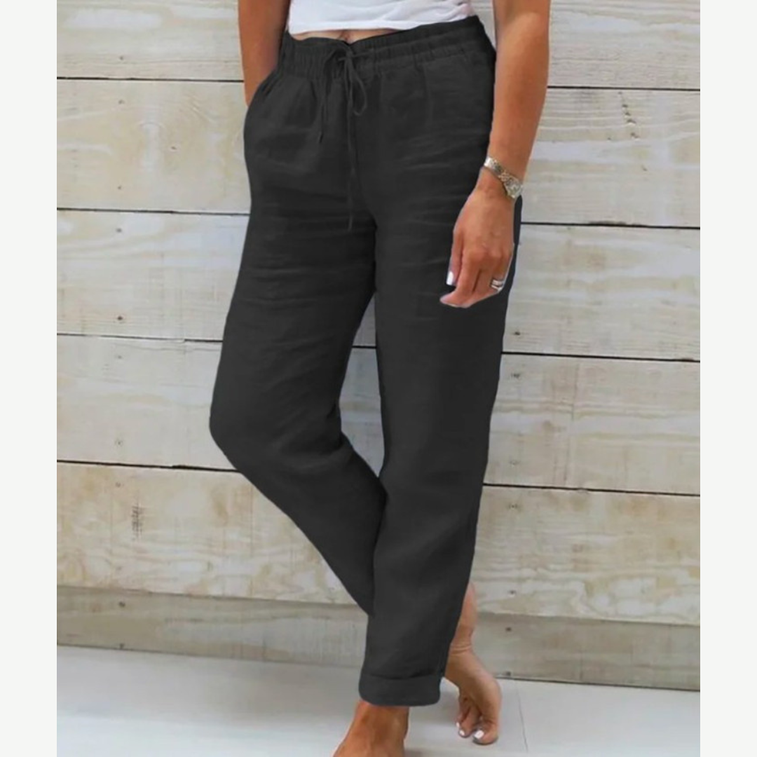 Eleonor - High-Quality Breathable Linen Stretch Trousers