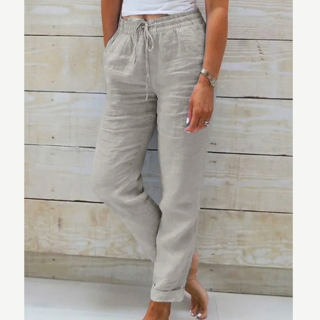 Eleonor - High-Quality Breathable Linen Stretch Trousers
