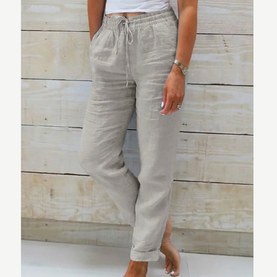 Eleonor - High-Quality Breathable Linen Stretch Trousers