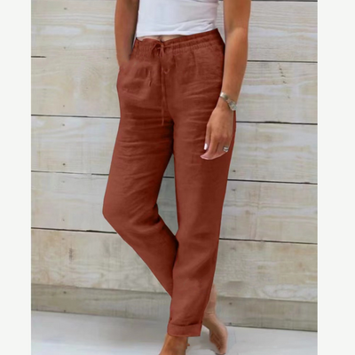 Eleonor - High-Quality Breathable Linen Stretch Trousers